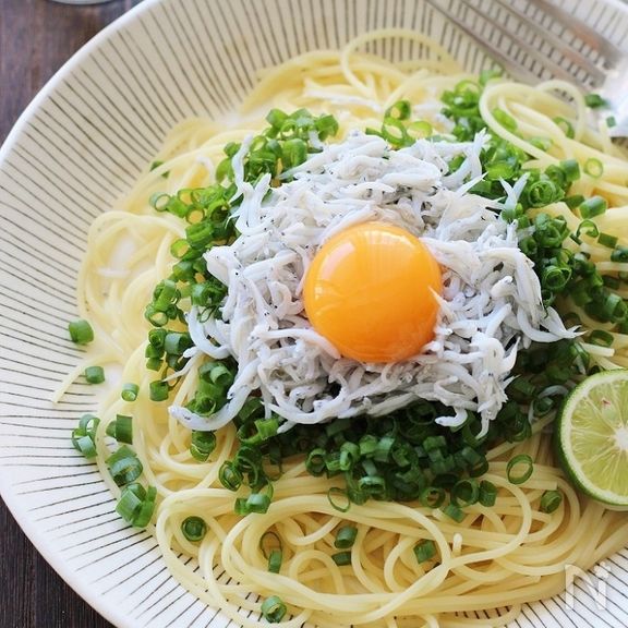 しらすとねぎの和風スパゲティ