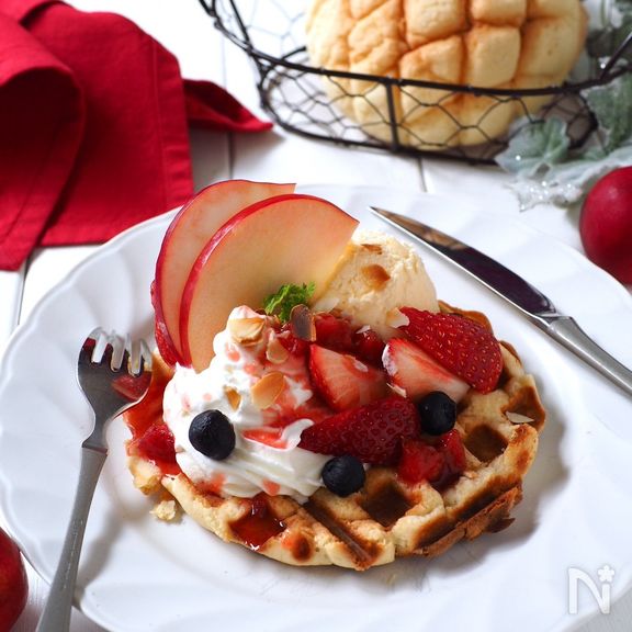 簡単！メロンパン・ワッフル