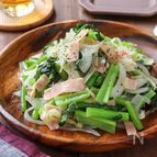 【冷凍作り置き】旬で甘い♡新玉ねぎと小松菜絶品パスタ風