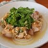 新玉ねぎと菜の花と鶏肉のフライパン蒸し