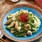 財布に優しい節約レシピ『鶏むね肉とにんにくの芽の中華炒め』