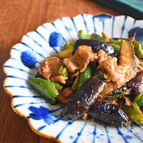 豚バラとなすとピーマンの生姜焼き