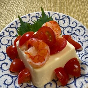 楽ラク手抜キッチン🐶🐾の作ってみた!投稿(パッとお手軽に♩えびトマやっこ)