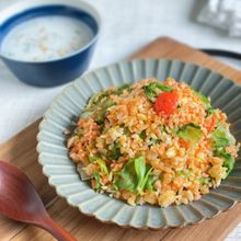 明太子とレタスのシンプル卵チャーハン