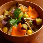 秋の彩り炊き込みご飯