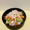 金の作ってみた!投稿(白だしで彩り鮮やか　サーモンとアボカドのポキ丼　)