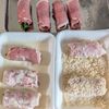 【くるくる大葉チーズのスティックとんかつ】
生姜焼き用豚肉での工程2