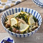 【えのきとわかめの和風レモンマリネ】レンジで簡単♪腸活おかず