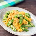 【おくらと卵のめんつゆバター炒め】やさしい味の副菜♡