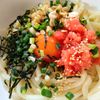 ゆみの作ってみた!投稿(レンジでパパっと5分で完成☆明太釜たまうどん)