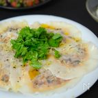 餃子の皮で作る【なすとひき肉のラビオリ】