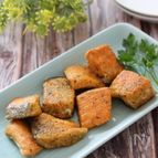 子供も喜ぶお魚レシピ♡鮭のガーリックカレーバジルチーズ