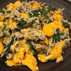 99の作ってみた!投稿(『豚バラほうれん草のとろ玉あん』ほっこり優しい☆材料3つ♪)