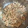 鶏ひき肉と豆腐のとろうま海苔スープの工程1
