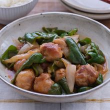 ピーマンと豚肉の揚げない酢豚