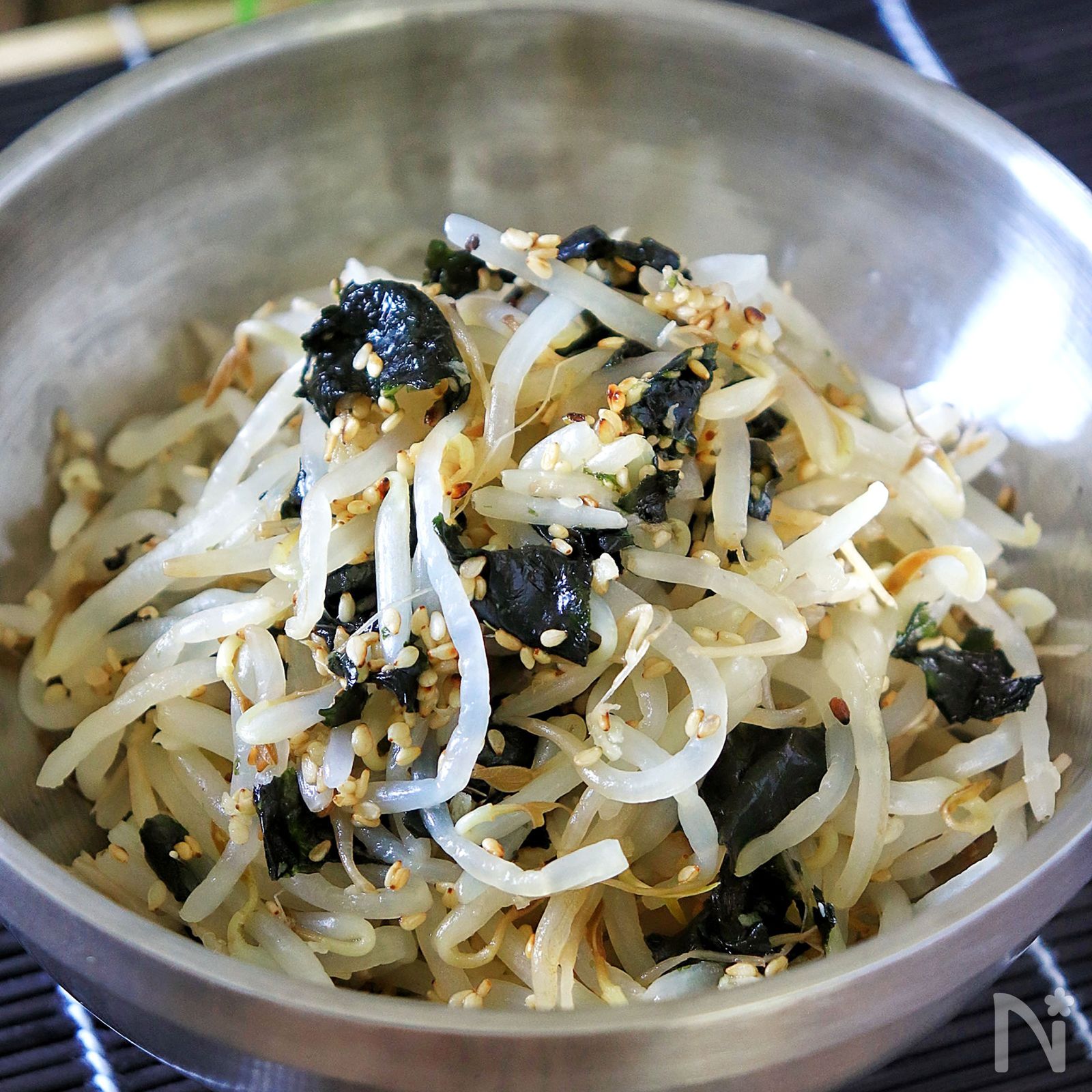 白だしで速旨【もやしと韓国のりのナムル】 | レシピサイトNadia