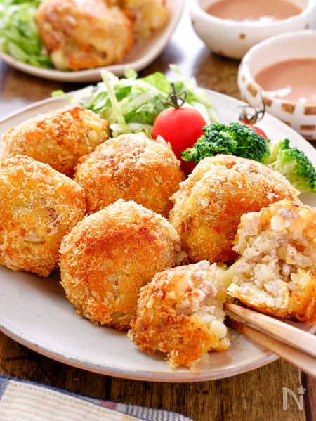 【じゃがチーズコロッケ】洗い物激減！手間なしコロッケ♪