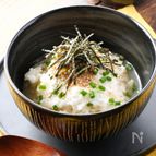 鶏そぼろと長いものふわとろ♪だし茶漬け