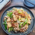 【豚肉とたけのこのねぎ塩炒め】白だしが決め手！