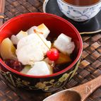 コタツで食べたい！熱々とろーり♪【冷やしフルーツぜんざい】