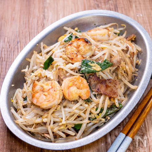 海老と豚肉の玉子もやし炒め