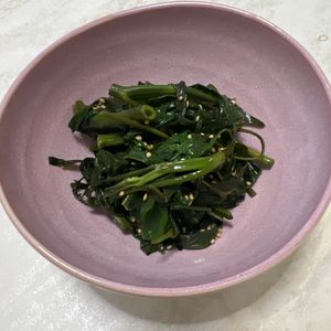 きらの作ってみた!投稿(空心菜の夏ナムル)