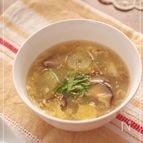 セロリと干ししいたけの中華スープ