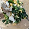 春菊と炒り卵と豆腐のごま味噌あえ【ふんわり春の香り♪】の工程4