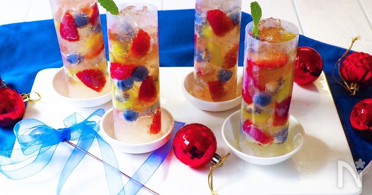 クリスマスカラ のフルーツゼリー By きゃらきゃら レシピサイト Nadia ナディア プロの料理家のおいしいレシピ