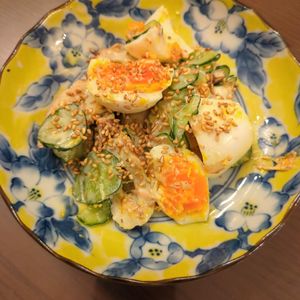 たりおの作ってみた!投稿(和風も合う♪だし香る♡【ちくわときゅうりと卵の和風マヨ和え】)