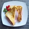 サトちゃんの作ってみた!投稿(私の好きな食べ方♡オリーブオイルでハムチーズフレンチトースト)