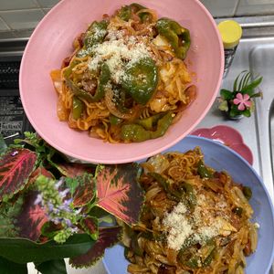 そら・ゆずの作ってみた!投稿(焼きそばナポリタン風)