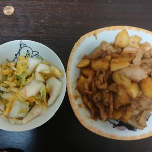 マンチカンのがんもの作ってみた!投稿(豚肉とじゃがいもの韓国風照り炒め)