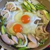 10分完成！新玉ねぎとアスパラの春色卵とじの工程2