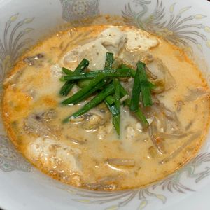 りんごの作ってみた!投稿(重ねて煮るだけ♪『もやしと豆腐のうま辛♡担々スープ』)