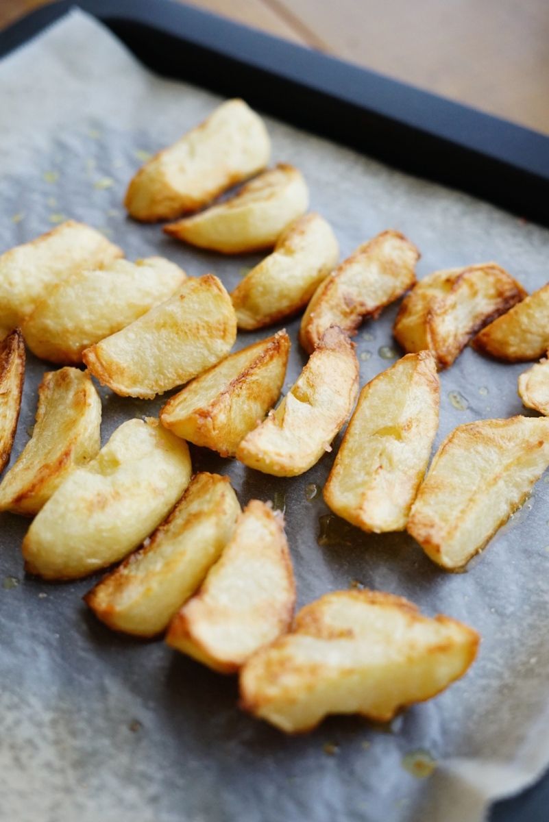 「ポテト 芋に恋する】サクっほくほく「揚げないフライドポテト」 | レシピ