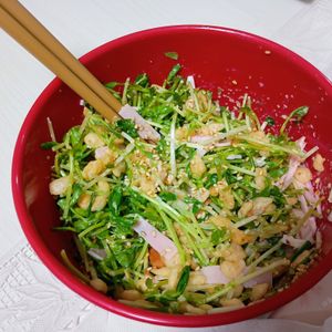 milkの作ってみた!投稿(もりもり食べられる！無限豆苗♩3分でできる！ボリューム副菜)