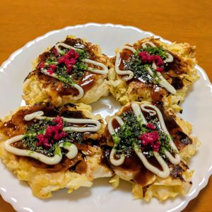 ゆきまる🐬🫧の作ってみた!投稿(きゃべつとはんぺんと豆腐のお好み風もちもち焼き)