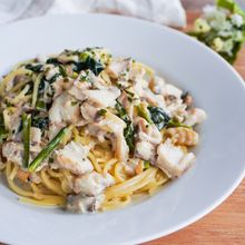 【おうちで燻製料理】魚介の燻製クリームパスタ
