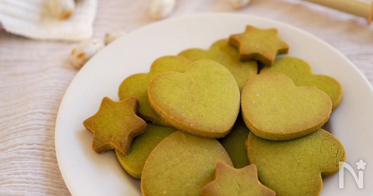 【バター不使用】優しい米粉の抹茶クッキー