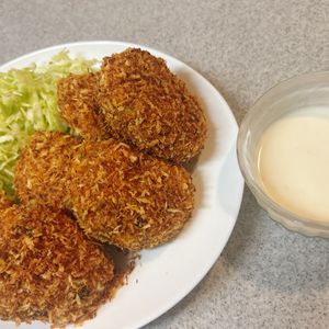 サラの作ってみた!投稿(油で揚げない！技アリ♪かぼちゃコロッケ)