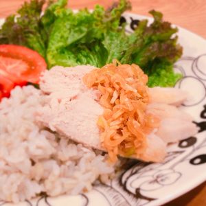 ミルクの作ってみた!投稿(レンジで♪『むね肉 de シンガポールチキンライス』)
