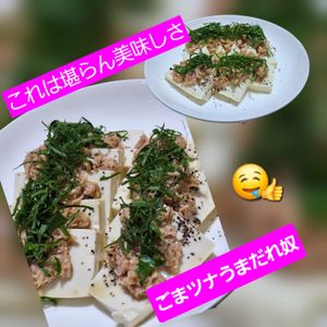 サトちゃんの作ってみた!投稿(【ごまツナうまだれ奴】たれが絶品！一年中食べたい冷奴♪)