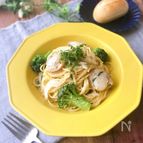 『味噌がポイント』ホタテとブロッコリーの和風クリームパスタ