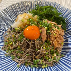 楽ラク手抜キッチン🐶🐾の作ってみた!投稿(調理時間5分！【旨辛ツナたま冷やしそば】つるんとおいしい♩)