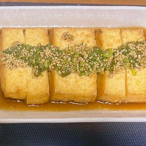 usaの作ってみた!投稿(焼いてかけるだけ！『焼き厚揚げのねぎ胡麻ポン酢』)