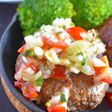 【超時短】ハンバーグwithフレッシュ野菜ソース 