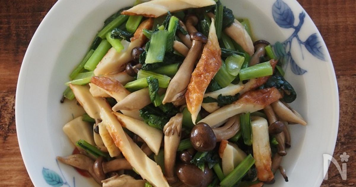 時短であと一品！小松菜とちくわのオイスターソース炒め