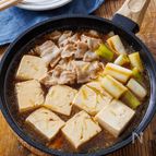 【ねぎたっぷり☆やみつき豚バラ肉豆腐】フライパンごと熱々で！