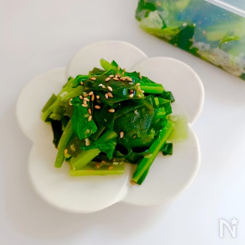 しょうがと七味香る【小松菜わかめナムル】腸活◎作りおき◎